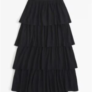 Abercrombie and Fitch Black Tiered maxi Skirt size medium